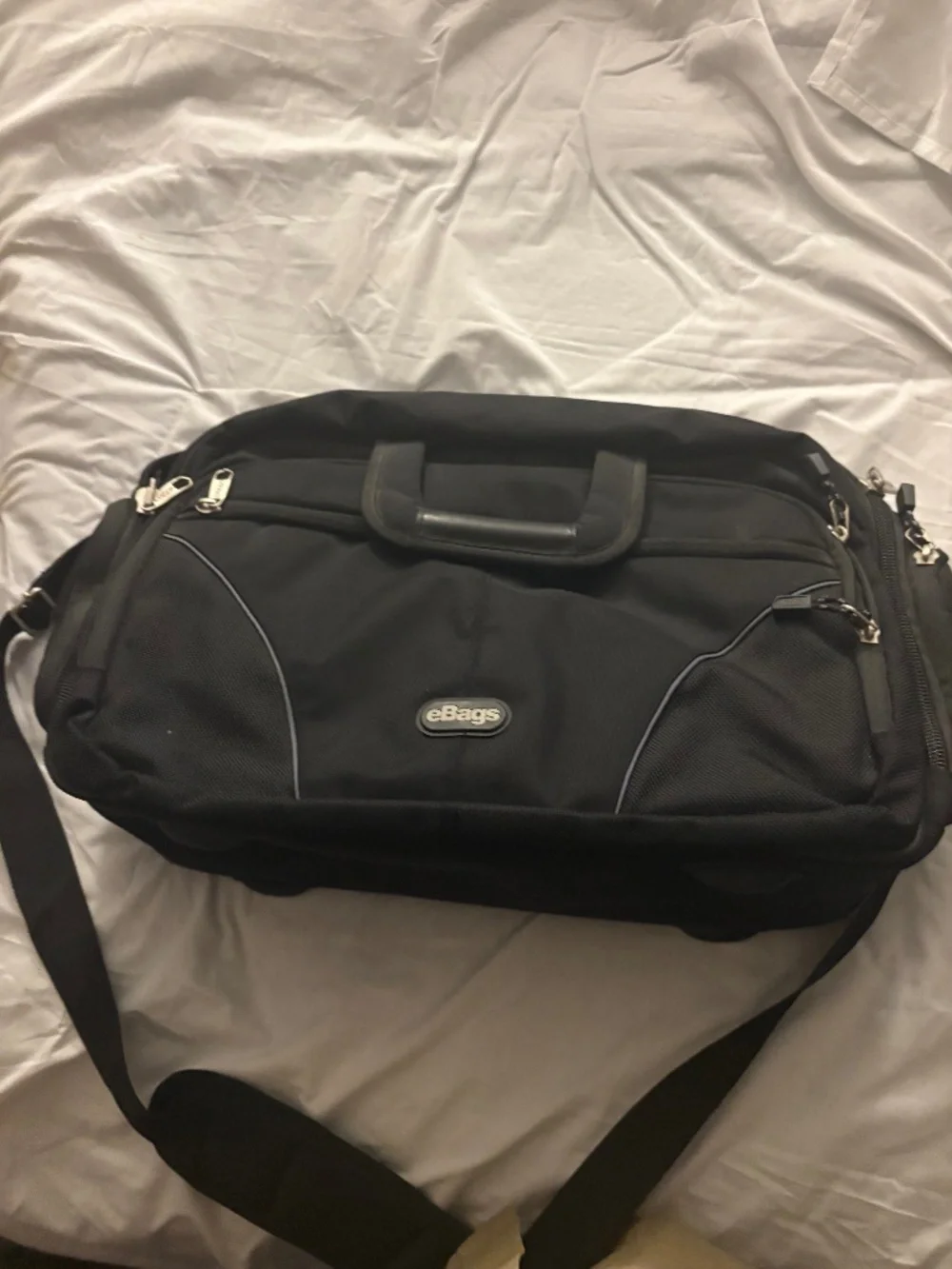 NWT eBags Professional Laptop Briefcase Messenger Bag Black 15-17” Travel Carry-